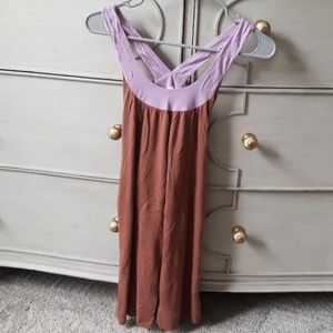 Lilac and brown lightweight dress